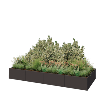 Саксии за цветя от стомана XXL - Правоъгълник - 320 x 120 x 40 cm - друг RAL цвят - без основа