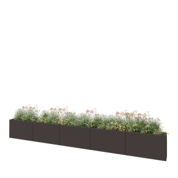 Саксии за цветя от стомана XXL - Правоъгълник - 500 x 30 x 60 cm - RAL7016 матов (антрацитено сиво) - без основа