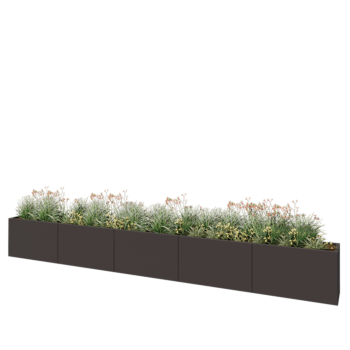 Саксии за цветя от стомана XXL - Правоъгълник - 500 x 40 x 60 cm - RAL7016 матов (антрацитено сиво) - без основа