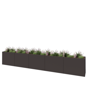 Саксии за цветя от стомана XXL - Правоъгълник - 500 x 50 x 80 cm - RAL7016 матов (антрацитено сиво) - без основа