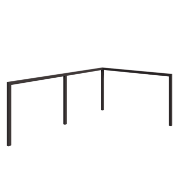 Пергола от стомана - Ъгъл - 600 x 412 x 230 cm - RAL7016 матов (антрацитено сиво) - Без бетонен фундамент