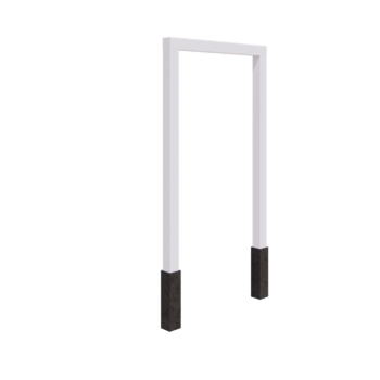 Пергола от стомана - Прав - 150 x 230 cm - RAL9010 матов (бял) - С включен бетонен фундамент