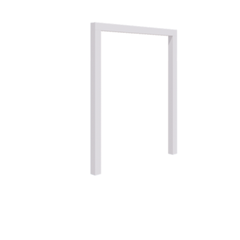 Пергола от стомана - Прав - 200 x 230 cm - RAL9010 матов (бял) - Без бетонен фундамент