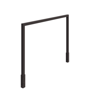 Пергола от стомана - Прав - 400 x 230 cm - RAL7016 матов (антрацитено сиво) - С включен бетонен фундамент