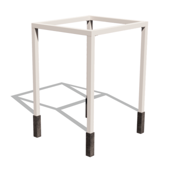 Пергола от стомана - Квадрат - 224 x 200 x 230 cm - друг RAL цвят - С включен бетонен фундамент