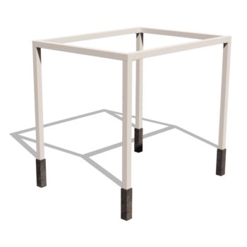 Пергола от стомана - Квадрат - 324 x 250 x 230 cm - друг RAL цвят - С включен бетонен фундамент