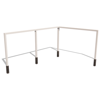 Пергола от прахово боядисана стомана ъглов модул 600 x 412 cm