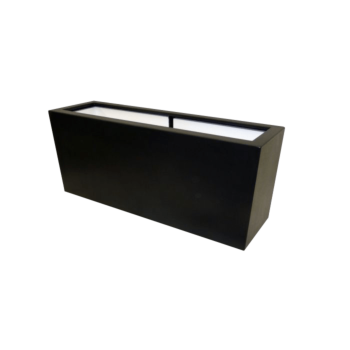Саксия от фибростъкло - Правоъгълник - 120 x 30 x 50 см - RAL9010 мат (бяло) - С дъно