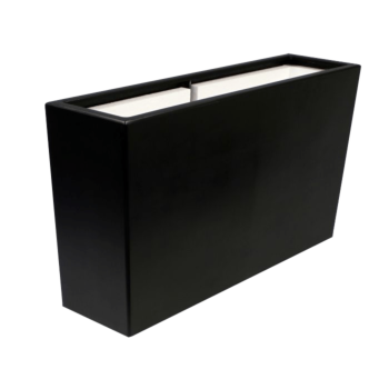 Саксия от фибростъкло - Правоъгълник - 150 x 25 x 80 см - RAL9010 мат (бяло) - С дъно