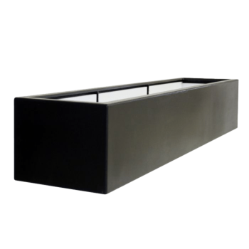 Саксия от фибростъкло - Правоъгълник - 200 x 50 x 40 см - RAL9010 мат (бяло) - С дъно