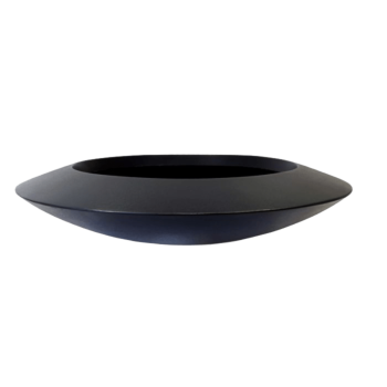 Саксия от фибростъкло - Купа - Ø 120 x 20 см - RAL9010 мат (бяло) - С дъно