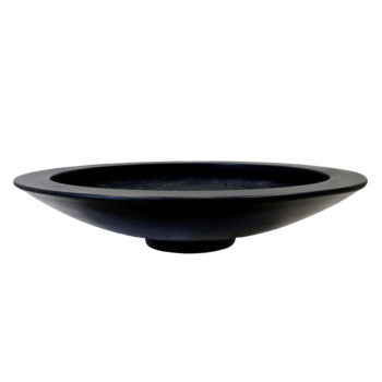 Саксия от фибростъкло - Купа - Ø 153 x 34 см - RAL9005 матов (черен) - С дъно