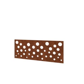 Ограда за двор от кортен стомана H панел B 120 x 47,5 cm