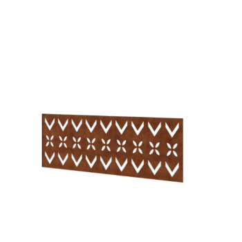 Ограда за двор от кортен стомана H панел V 120 x 47,5 cm