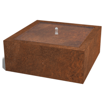 Градински фонтан от кортен стомана 100 x 100 x 40 cm