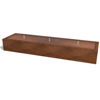 Градински фонтан от кортен стомана 300 x 80 x 40 cm
