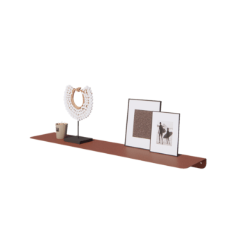 Стенен рафт от стомана - Г-образна форма - 100 x 20 x 5 cm - Corten look