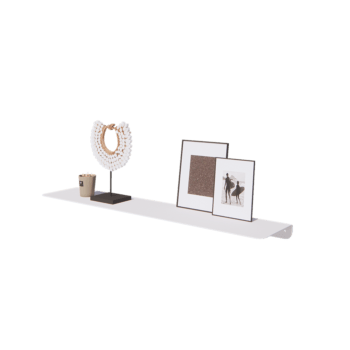Стенен рафт от стомана - Г-образна форма - 100 x 20 x 5 cm - RAL9010 матов (бял)