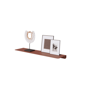 Стенен рафт от стомана - Г-образна форма - 80 x 20 x 5 cm - Corten look