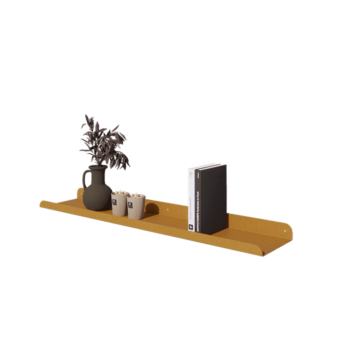 Стенен рафт от стомана - U-образна форма - 100 x 20 x 5 cm - Gold