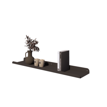 Стенен рафт от стомана - U-образна форма - 100 x 20 x 5 cm - RAL9005 матов (черен)