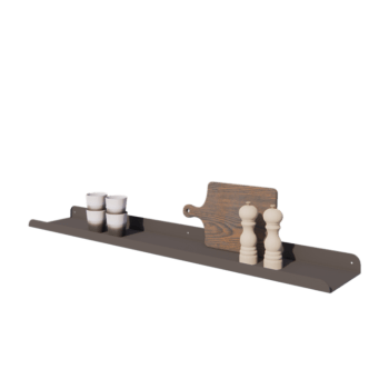 Стенен рафт от стомана - U-образна форма - 120 x 20 x 5 cm - RAL7016 матов (антрацитено сиво)