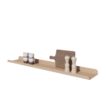 Стенен рафт от стомана - U-образна форма - 120 x 20 x 5 cm - Sand look