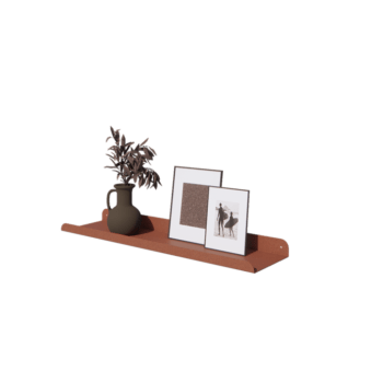 Стенен рафт от стомана - U-образна форма - 80 x 20 x 5 cm - Corten look
