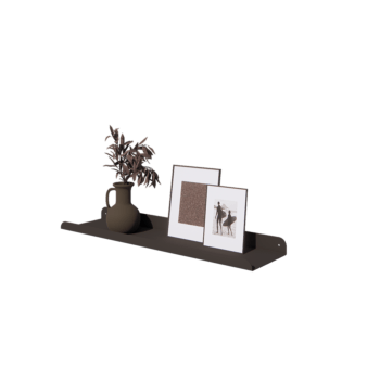 Стенен рафт от стомана - U-образна форма - 80 x 20 x 5 cm - RAL9005 матов (черен)