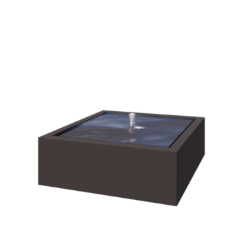 Фонтан от алуминий - Lyra - 120 x 120 x 40 cm - RAL7016 матов (антрацитено сиво) - C LED осветление