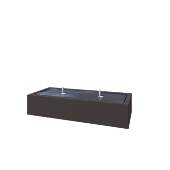 Фонтан от алуминий - Lyra - 200 x 80 x 40 cm - RAL7016 матов (антрацитено сиво) - C LED осветление
