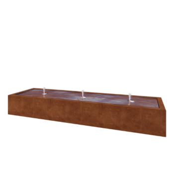 Фонтан от кортенова стомана - Lyra - 300 x 80 x 40 cm - C LED осветление