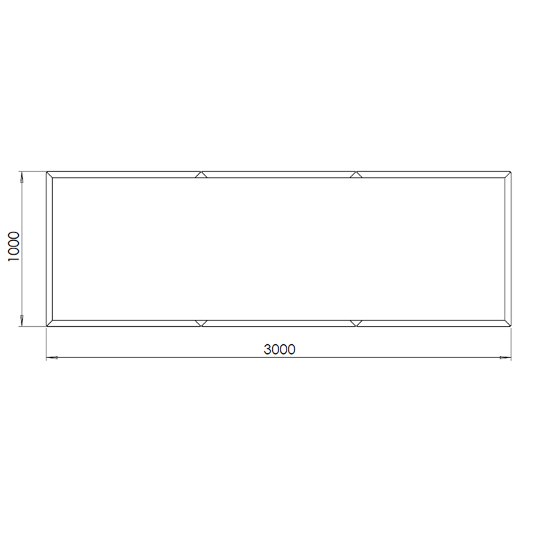 Саксия за цветя от кортен стомана Тексас xxl 300 x 100 cm