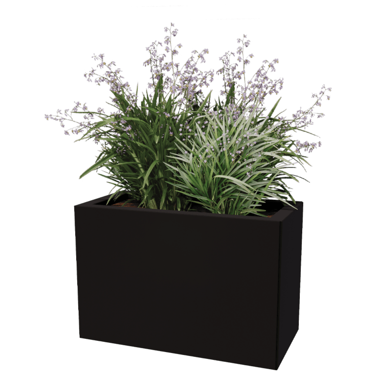 Саксия за цветя от прахово боядисана стомана Тексас 30 x 60 cm