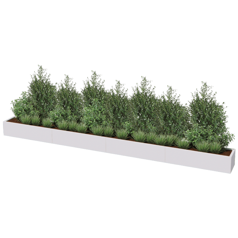 Саксия за цветя от прахово боядисана стомана Тексас xxl 480 x 40 cm