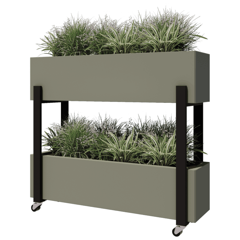 Черно bертикална саксия за цветя 80 cm