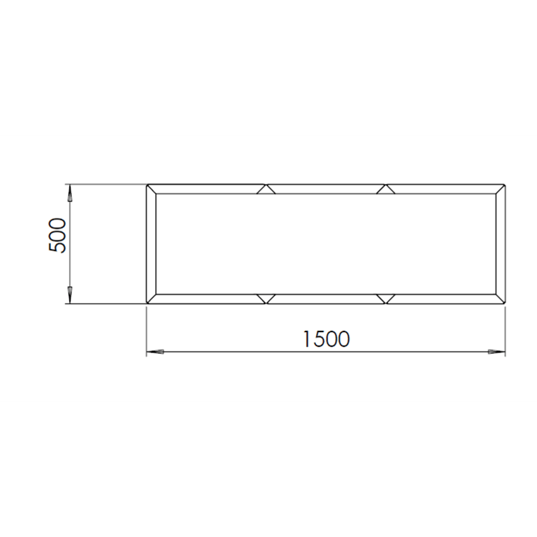 Саксия за цветя от прахово боядисана стомана Тексас xxl 150 x 50 cm