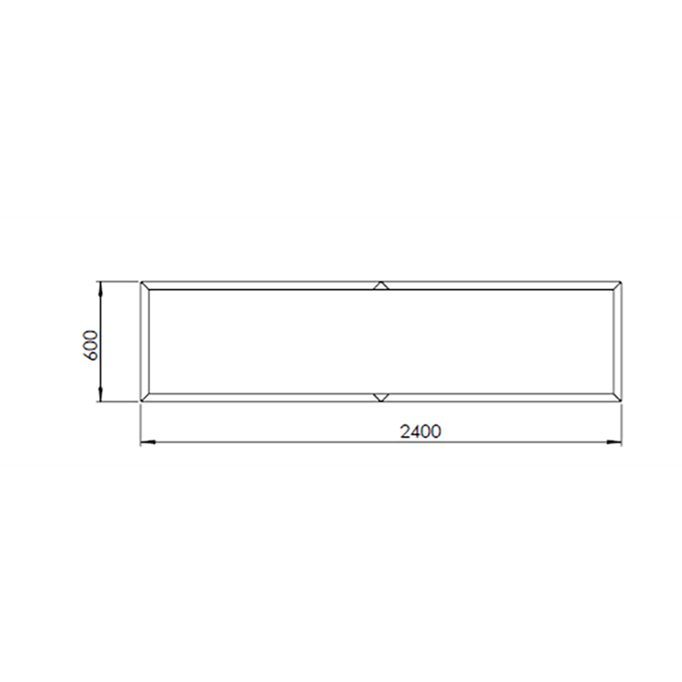 Саксия за цветя от прахово боядисана стомана Тексас xxl 240 x 60 cm