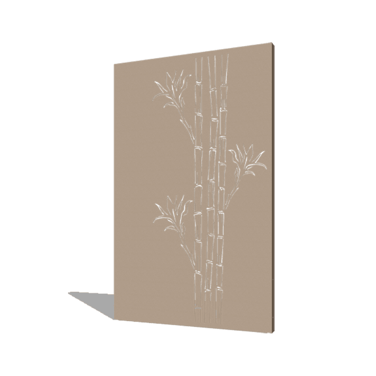 Градински панел от прахово боядисана стомана бамбук 120 x 6 x 190 cm