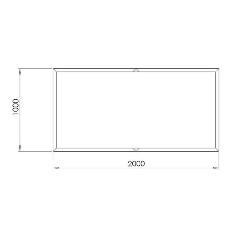 Саксия за цветя от прахово боядисана стомана Тексас xxl 200 x 100 cm