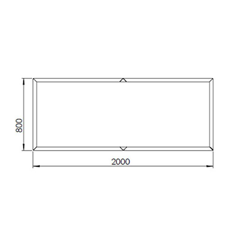 Саксия за цветя от прахово боядисана стомана Тексас xxl 200 x 80 cm