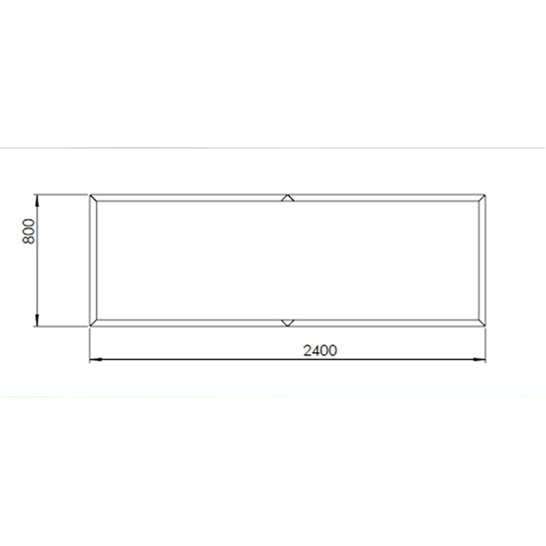 Саксия за цветя от прахово боядисана стомана Тексас xxl 240 x 80 cm