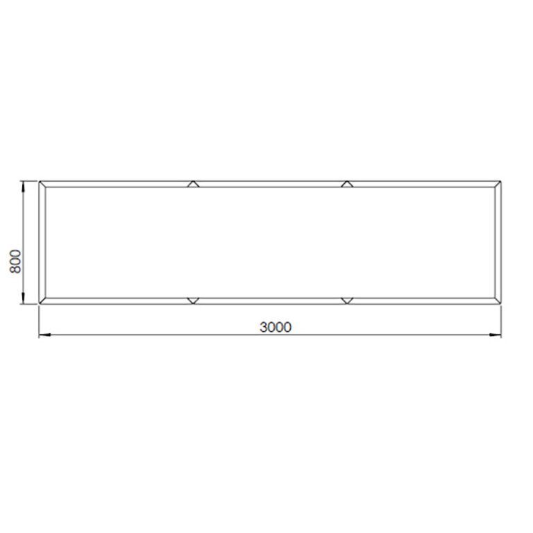 Саксия за цветя от кортен стомана Тексас xxl 300 x 80 cm