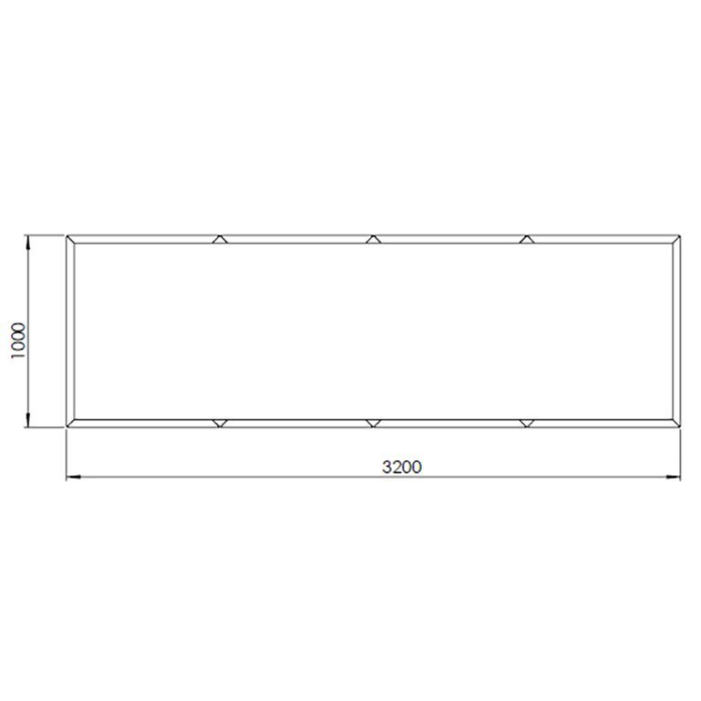 Саксия за цветя от прахово боядисана стомана Тексас xxl 320 x 120 cm