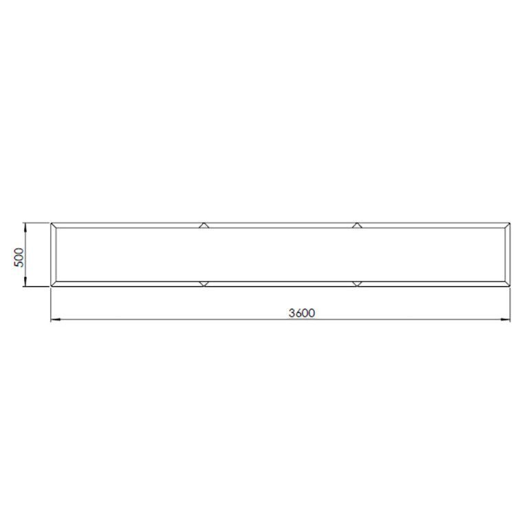 Саксия за цветя от кортен стомана Тексас xxl 360 x 50 cm