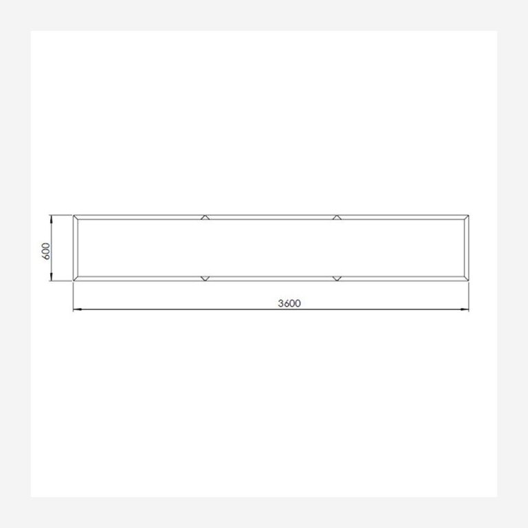 Саксия за цветя от прахово боядисана стомана Тексас xxl 360 x 60 cm