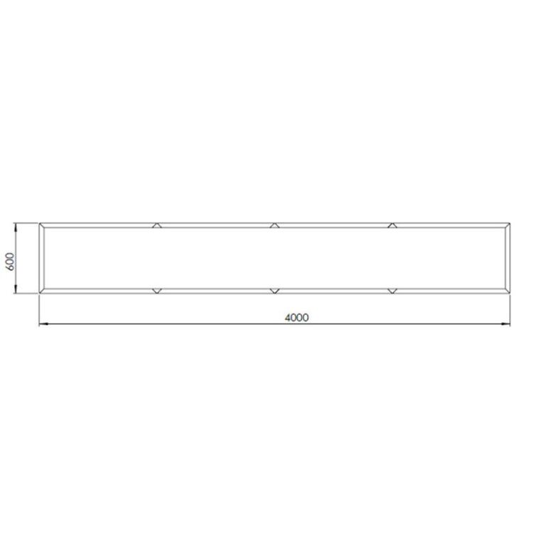 Саксия за цветя от кортен стомана Тексас xxl 400 x 60 cm