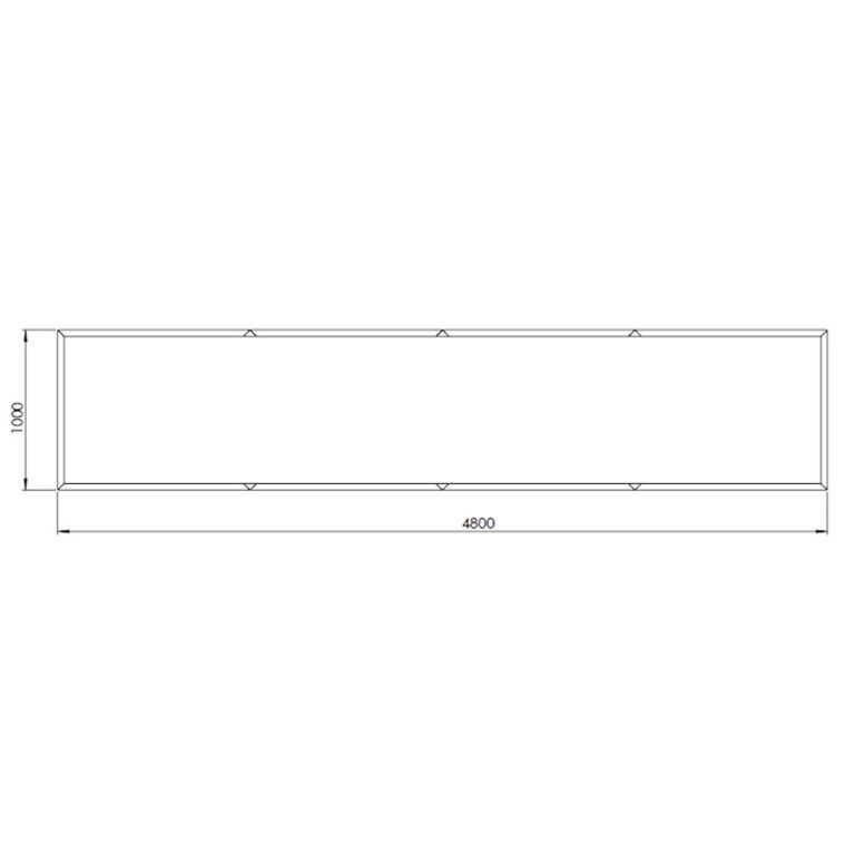 Саксия за цветя от прахово боядисана стомана Тексас xxl 480 x 100 cm