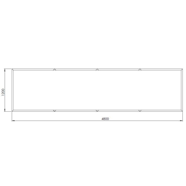 Саксия за цветя от прахово боядисана стомана Тексас xxl 480 x 120 cm