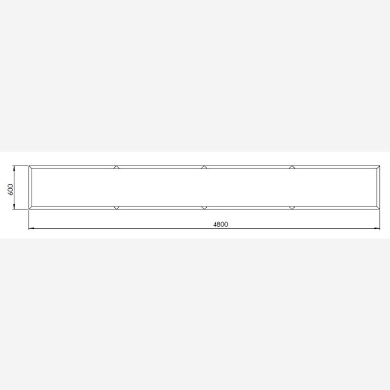 Саксия за цветя от прахово боядисана стомана Тексас xxl 480 x 60 cm